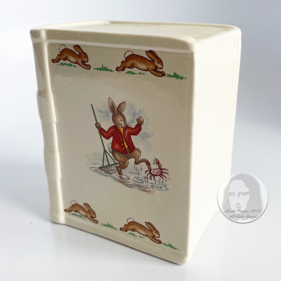 Royal Dalton Bunnykins Savings Bank Porcelain Peter Rabbit Book Vintage 80s - Picture 4 of 15
